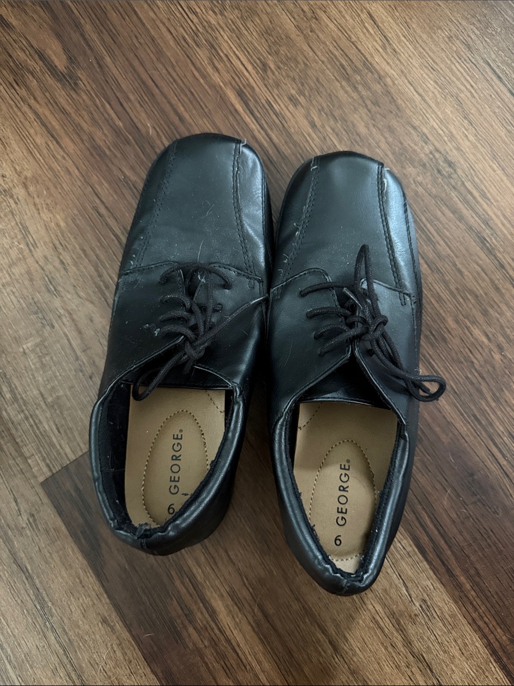 George Black Lace-Up Oxford Dress Shoes